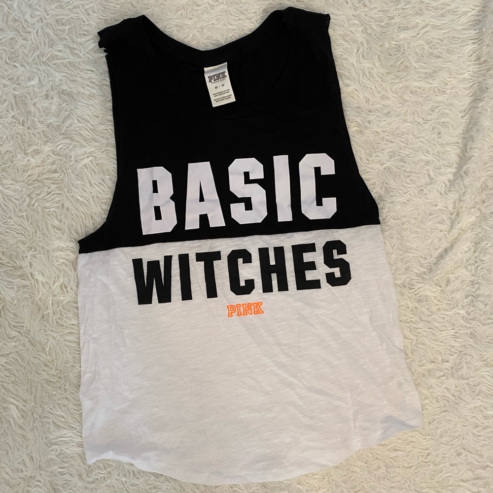 PINK Basic Witches halloween tank top